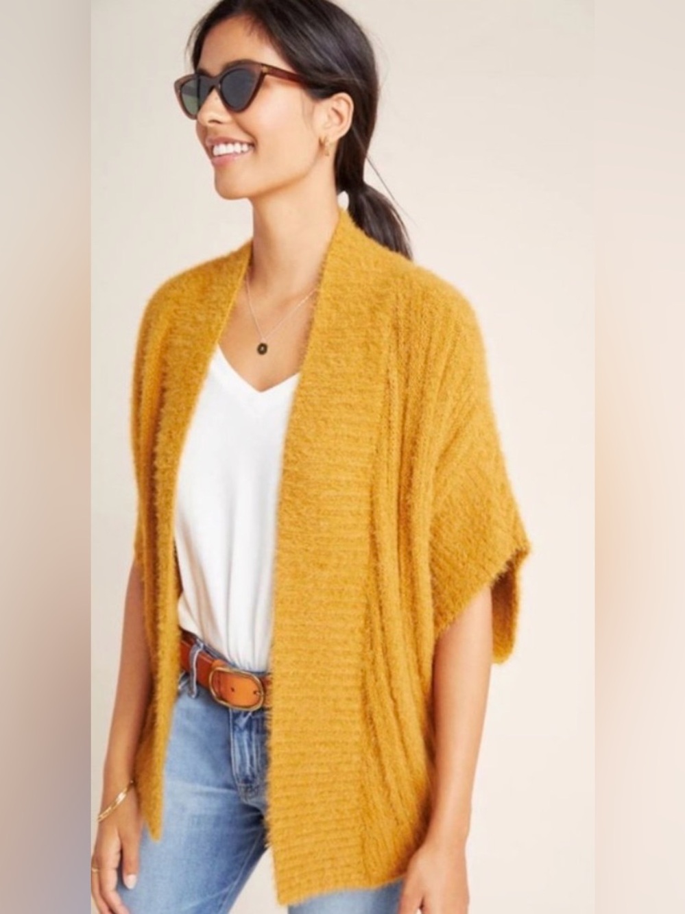 Anthropologie Lana Cropped Cardigan